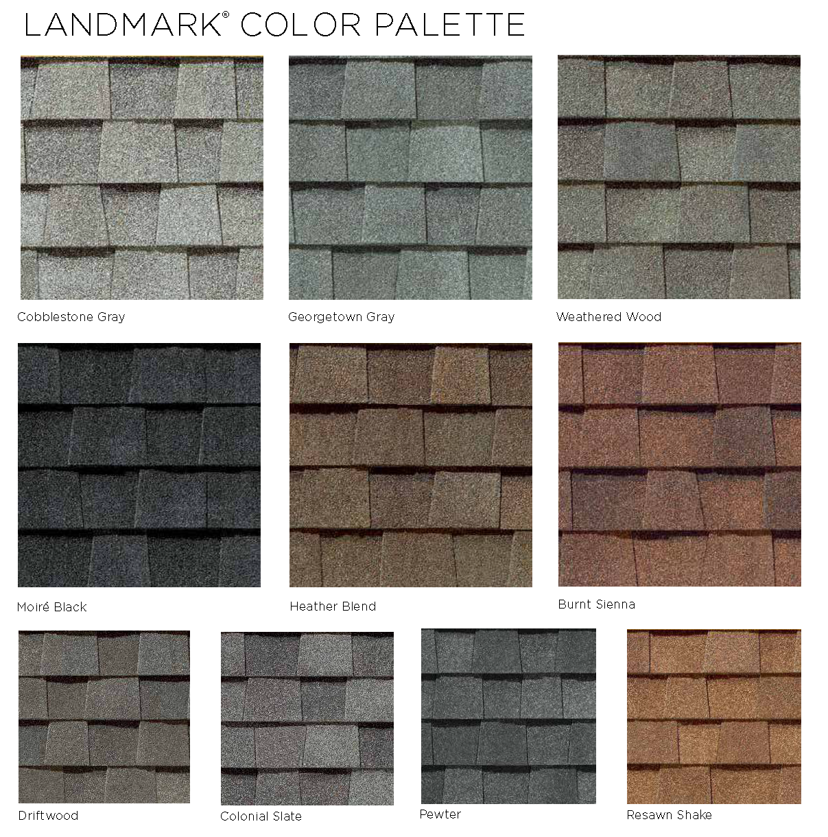 Landmark color palette page